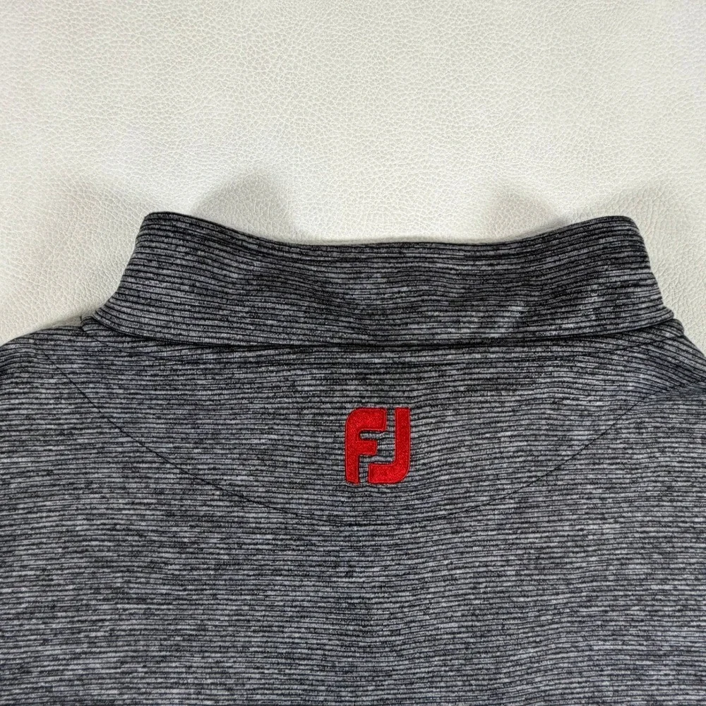 FootJoy Mens XXL Trump National Charlotte Quarter Zip Pullover Gray Heather